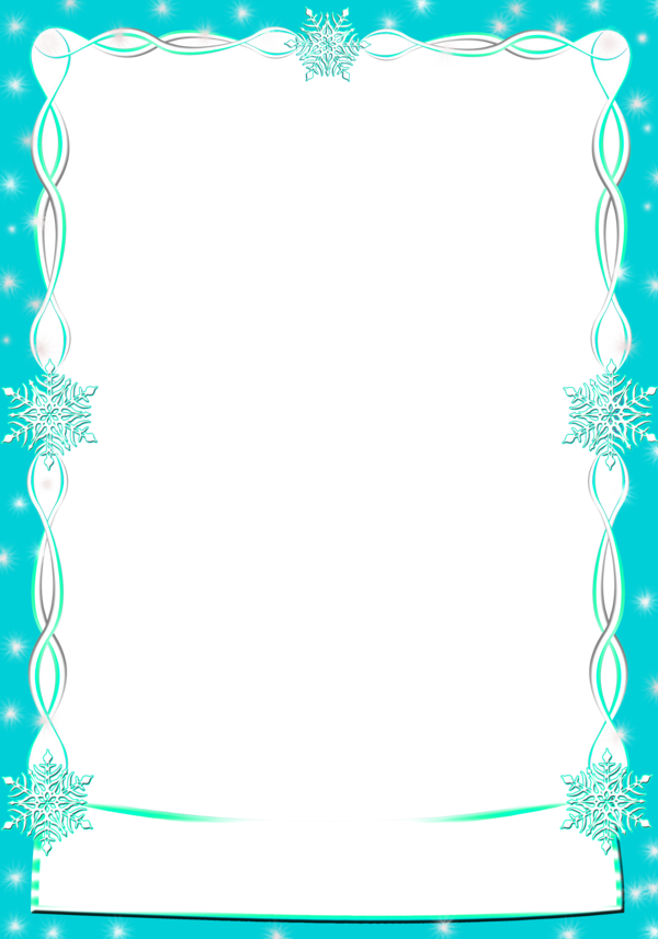 Teal Frame Clipart PNG-bestand