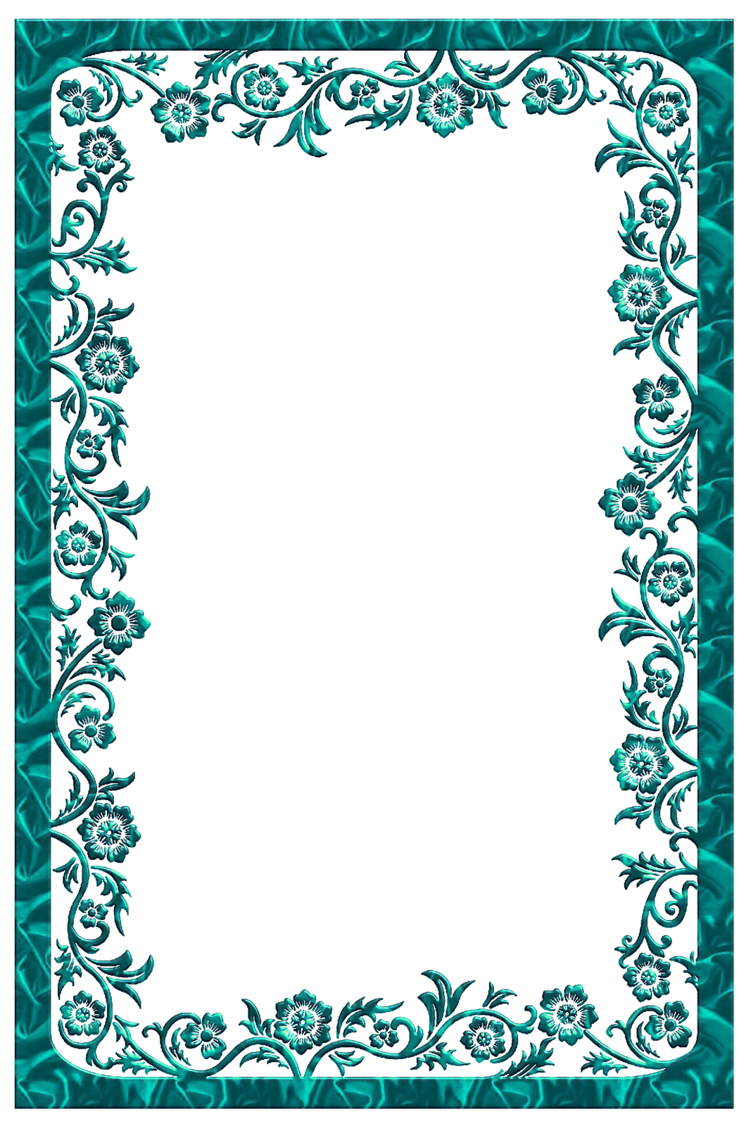 Teal Frame Clipart PNG-afbeelding