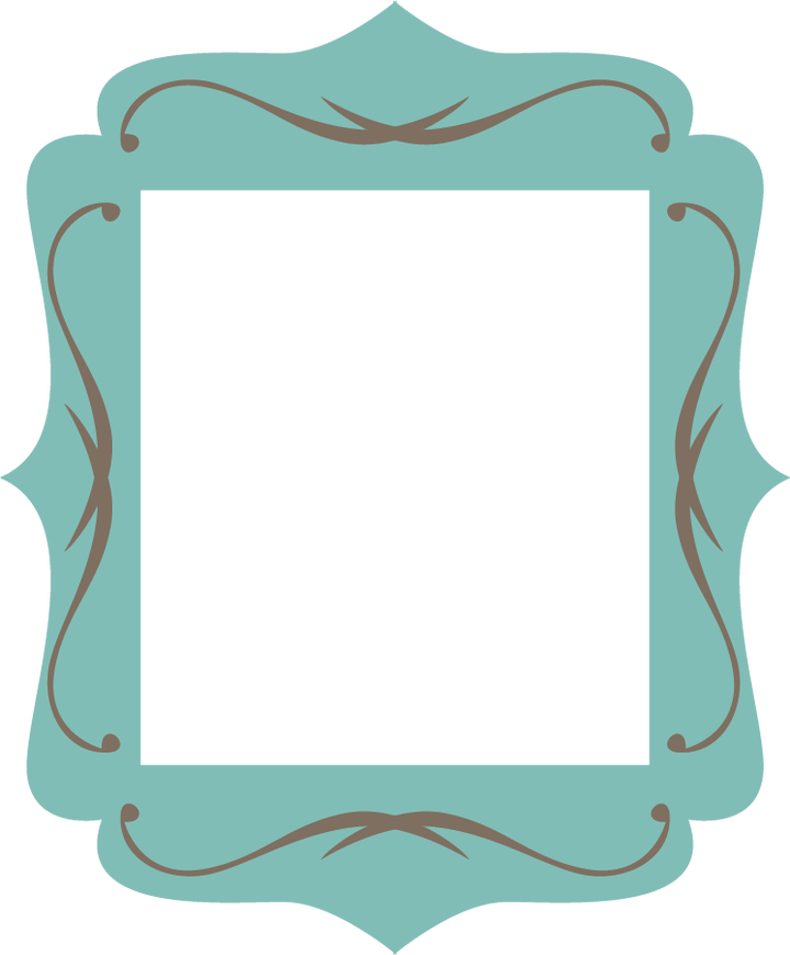 Teal frame Clipart PNG Transparant Beeld