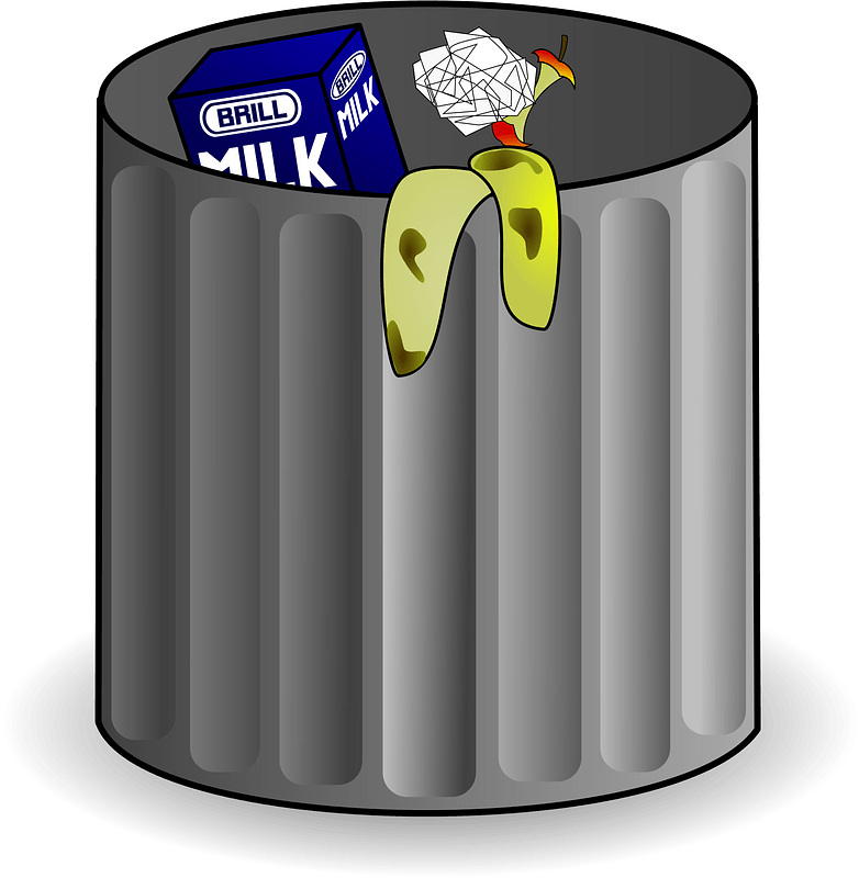 Trash Garbage Can Vector PNG Clipart