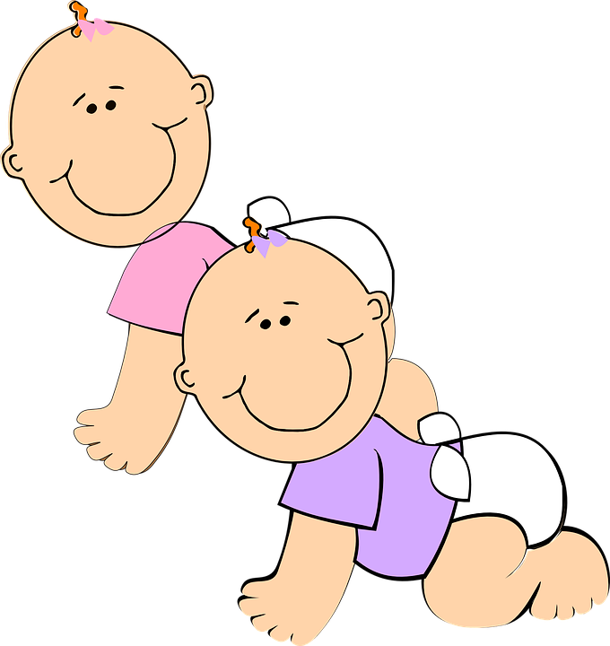 Twin Babies PNG Image