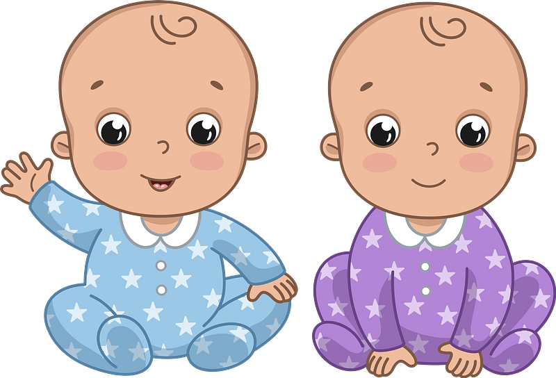 Twin Babies Transparent PNG