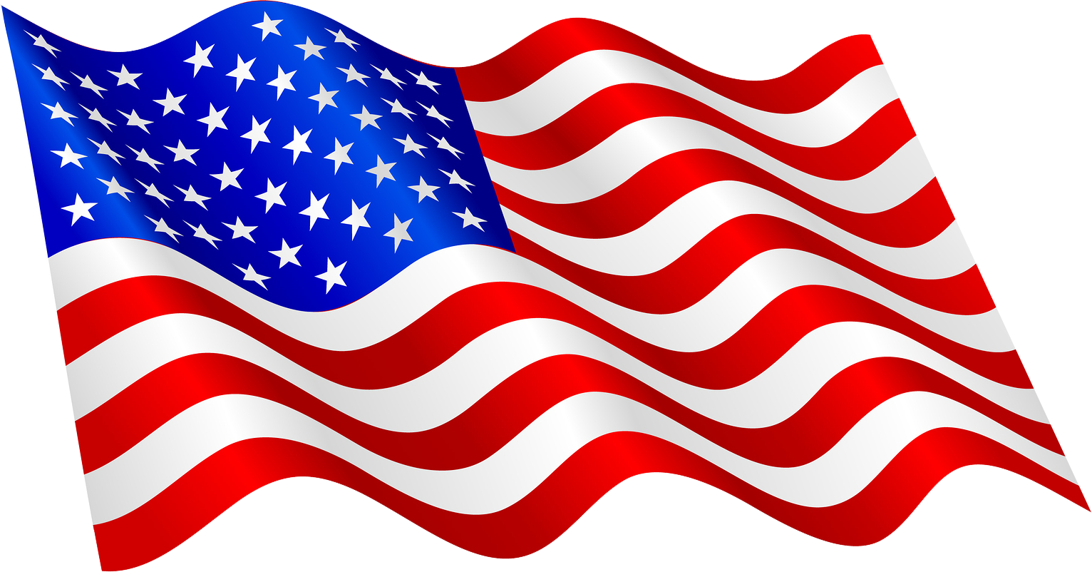 USA Flag Latar Belakang Transparan