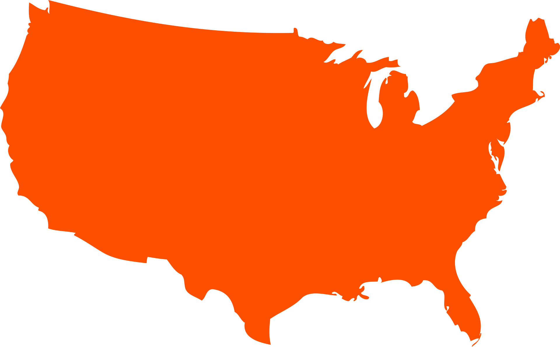 USA Karte PNG Transparent Image