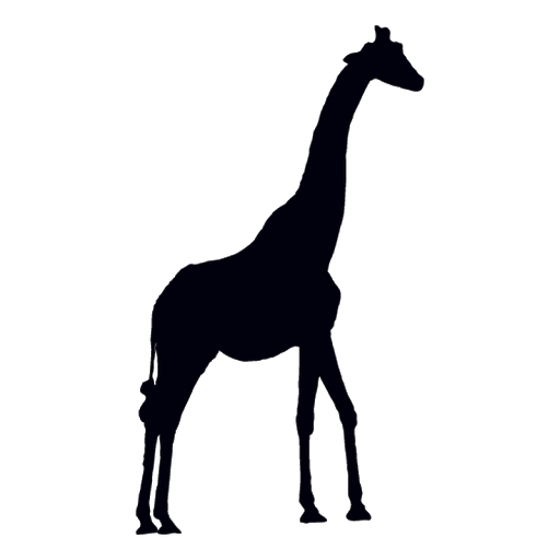 Vector Giraffe Silhouette PNG Transparent Image
