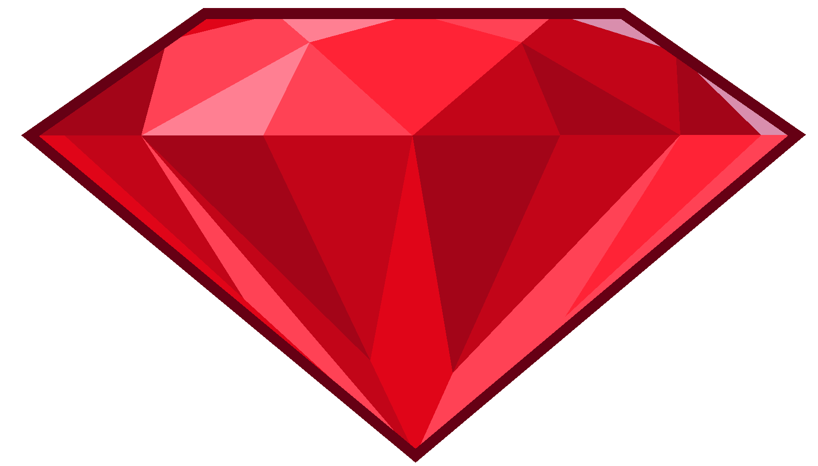 Vector Ruby Gemstone PNG Image