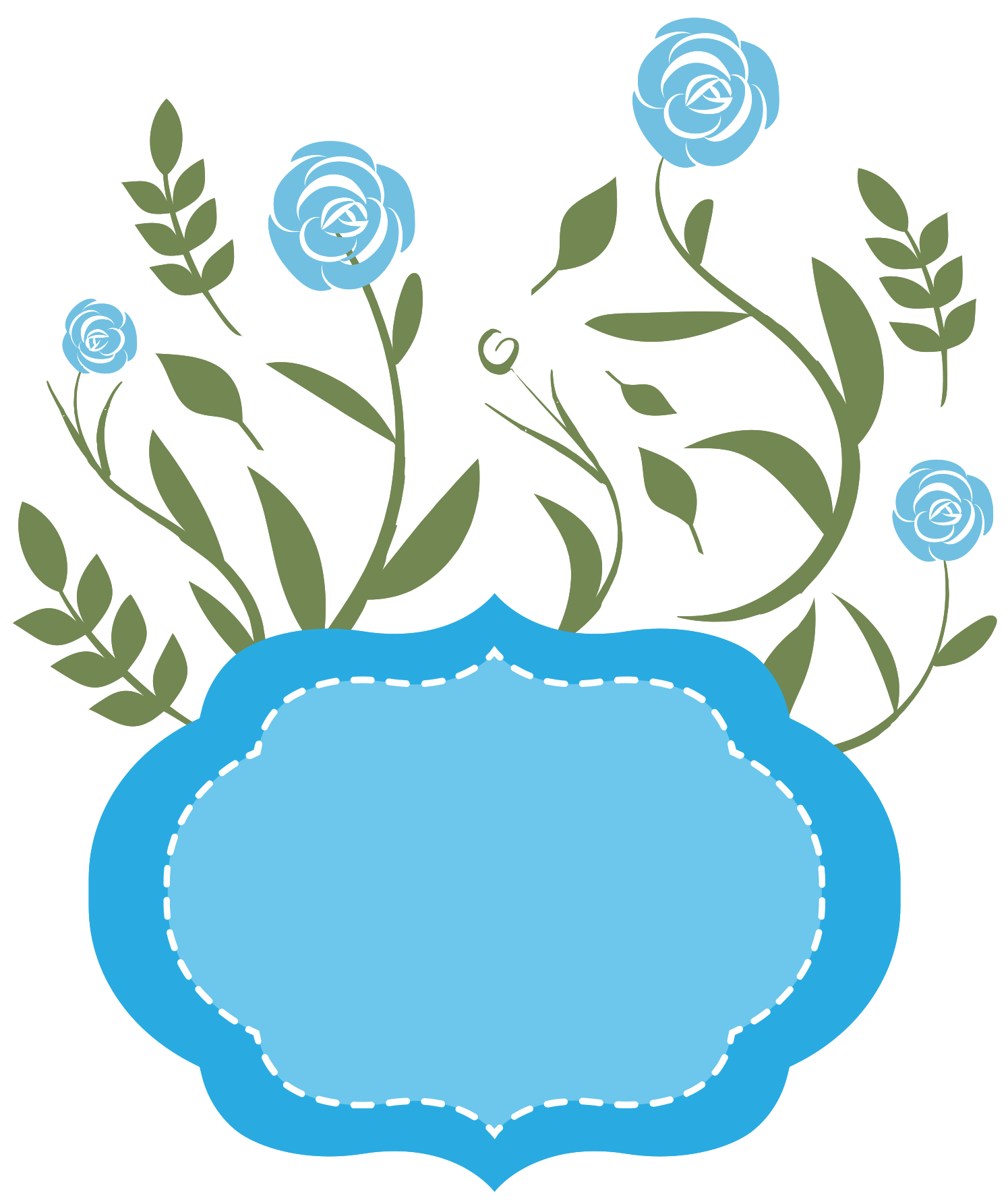 Vector Teal Frame PNG Clipart