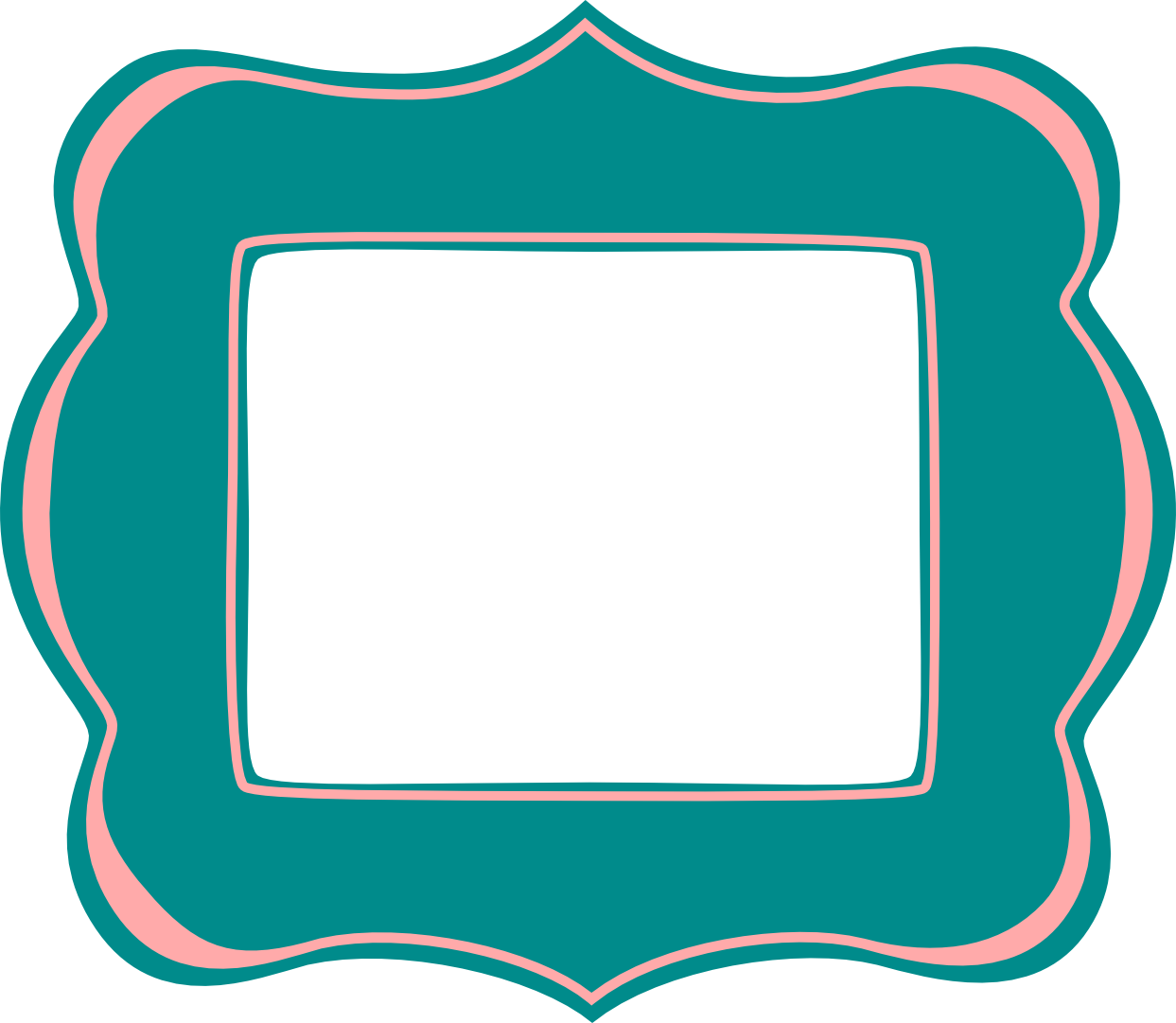 Vector Teal Frame PNG HD