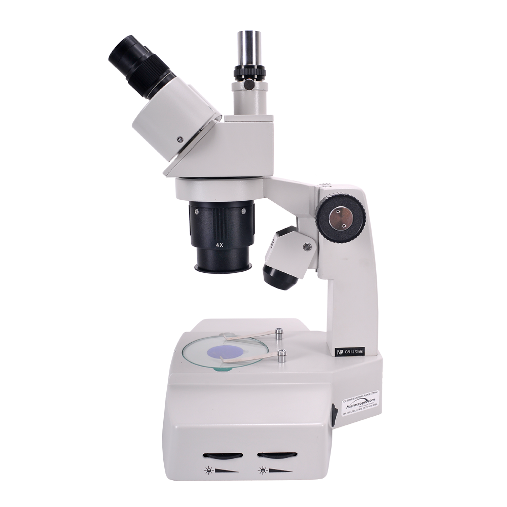 White Latar Belakang Mikroskop Transparan