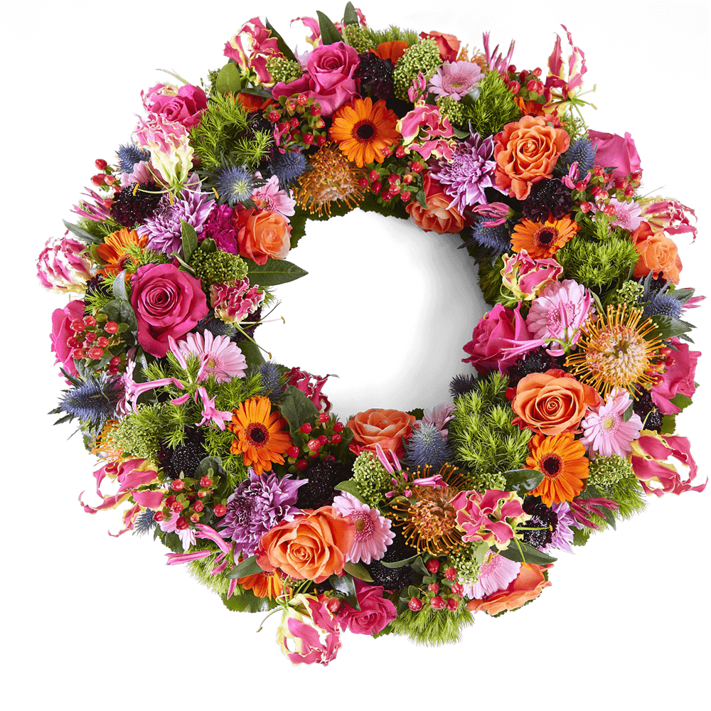 Wreath Funeral Flowers PNG Transparent Image