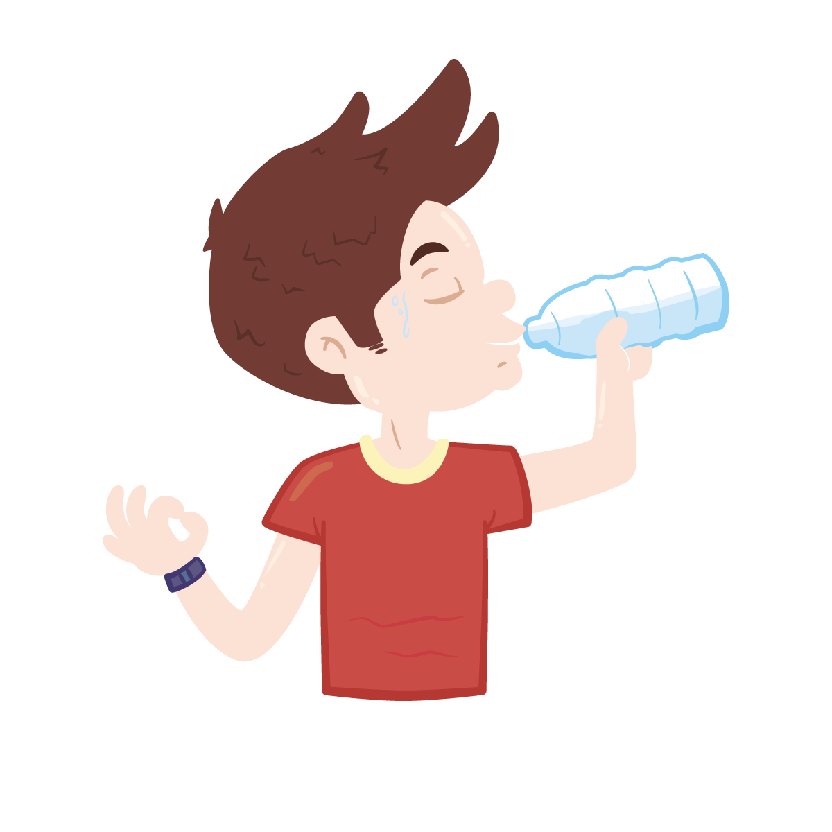 Young Girl Drinking Vector Transparent PNG