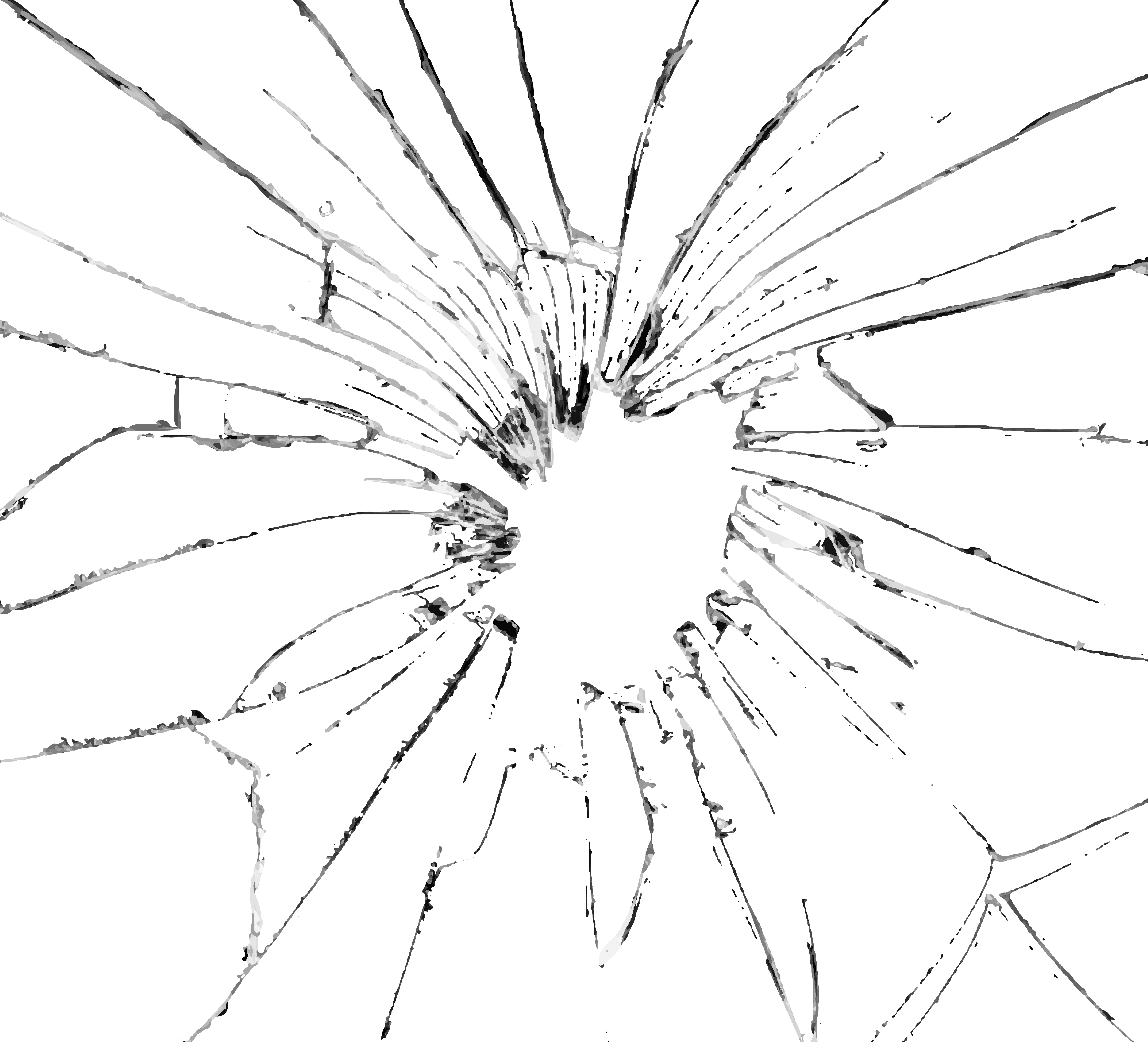 Broken Glass Cracks PNG Image