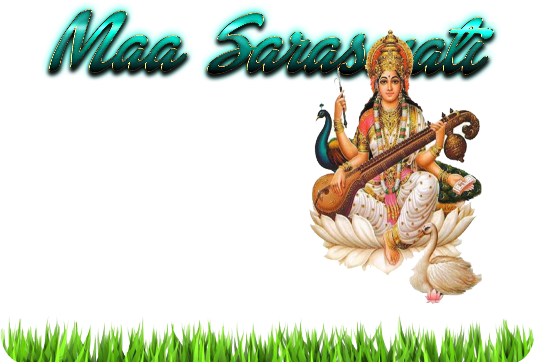 Maa Saraswati Transparent Background