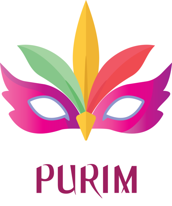 PNG transparente de máscara de purim
