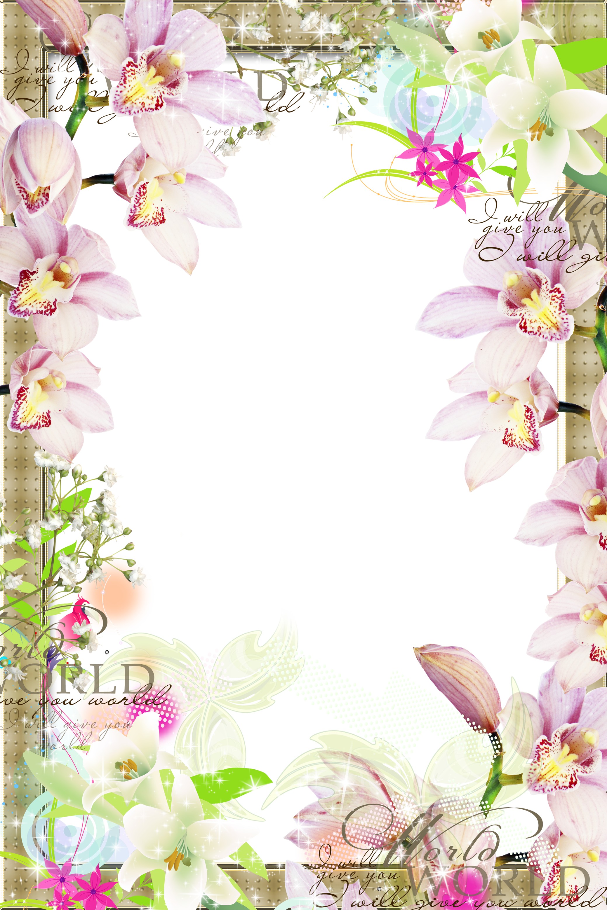 Spring Border Clipart PNG Image