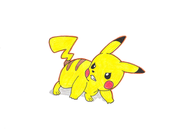 Pikachu PNG Clipart arrabbiato