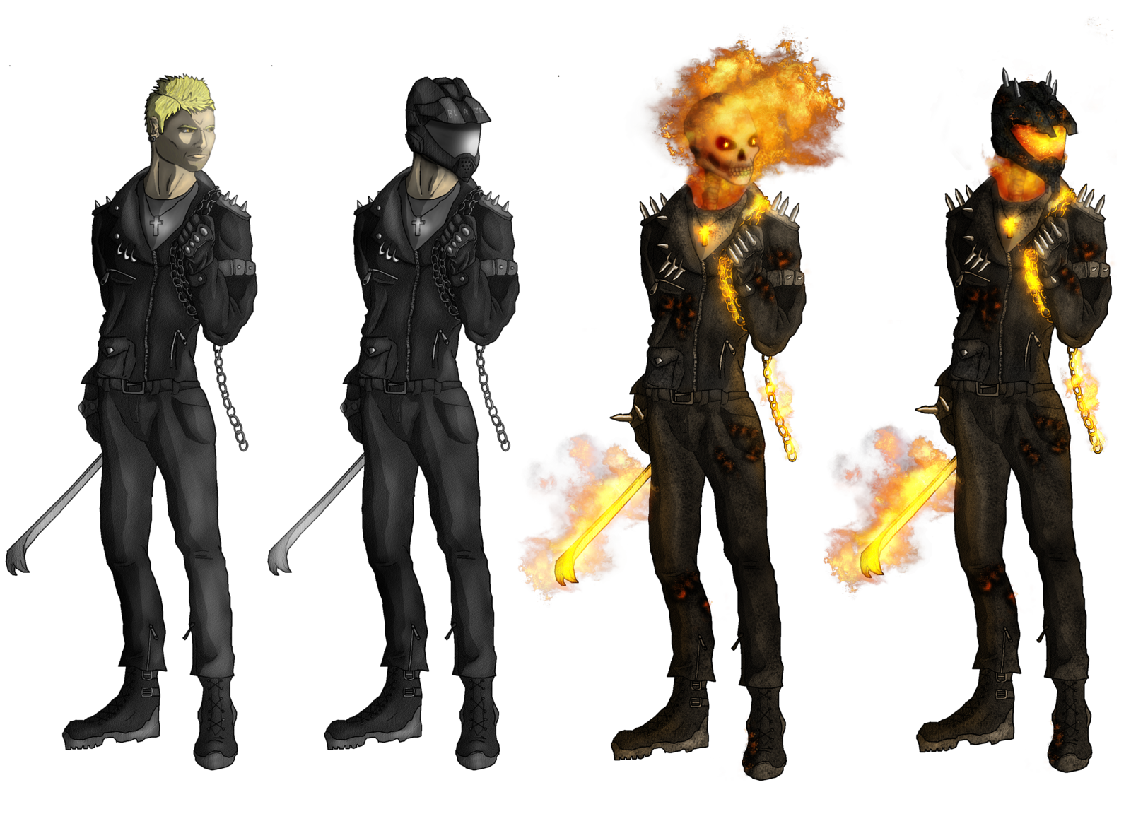 Ghost Rider Face PNG Transparent Image