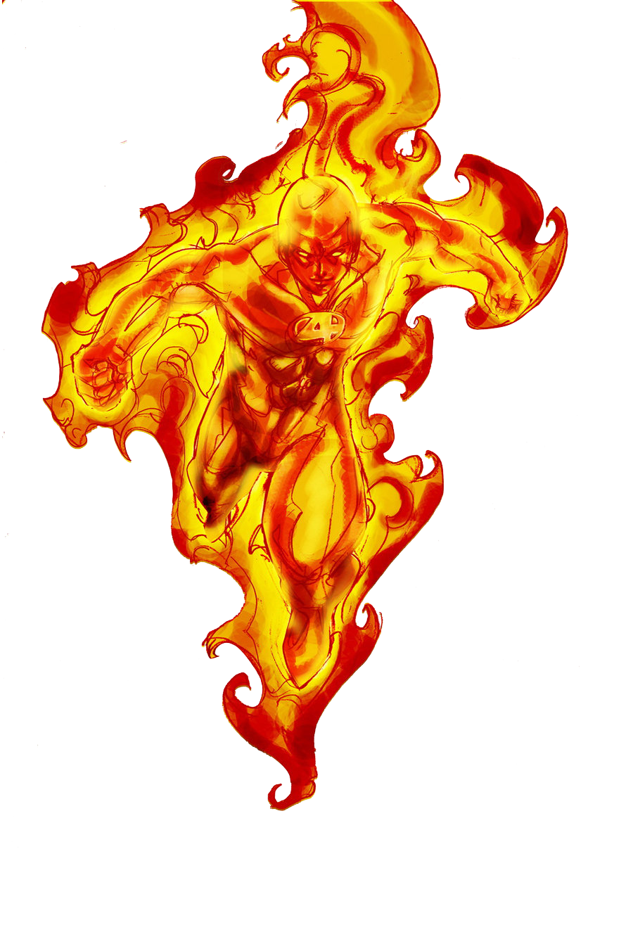 الشعلة البشرية PNG صورة شفافة