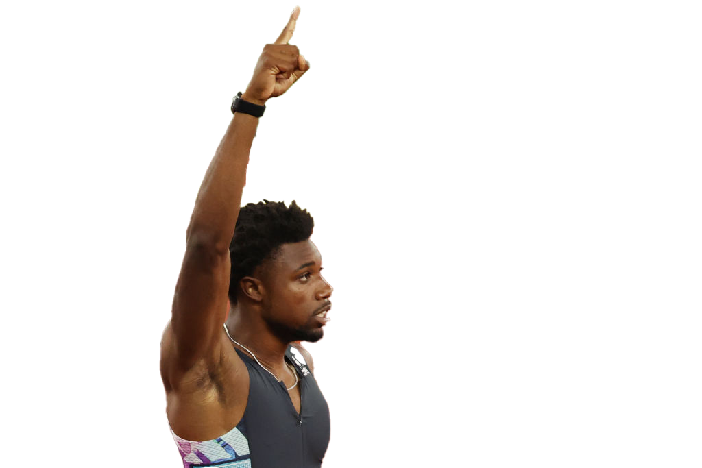 Noah Lyles Olympic Player PNG Background Image