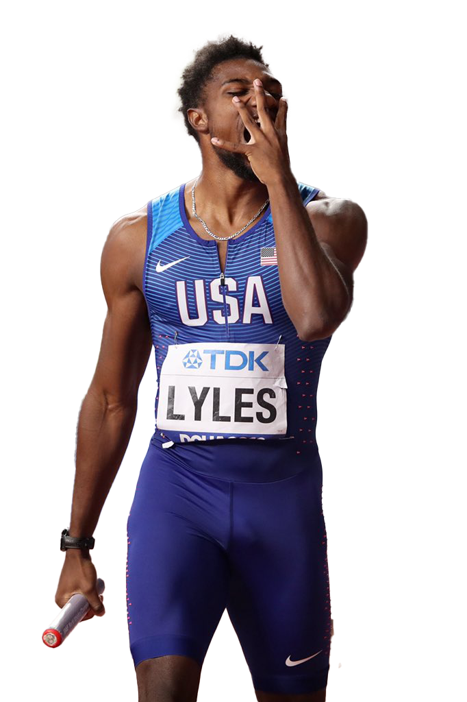 Noah Lyles Olympic Player PNG Image