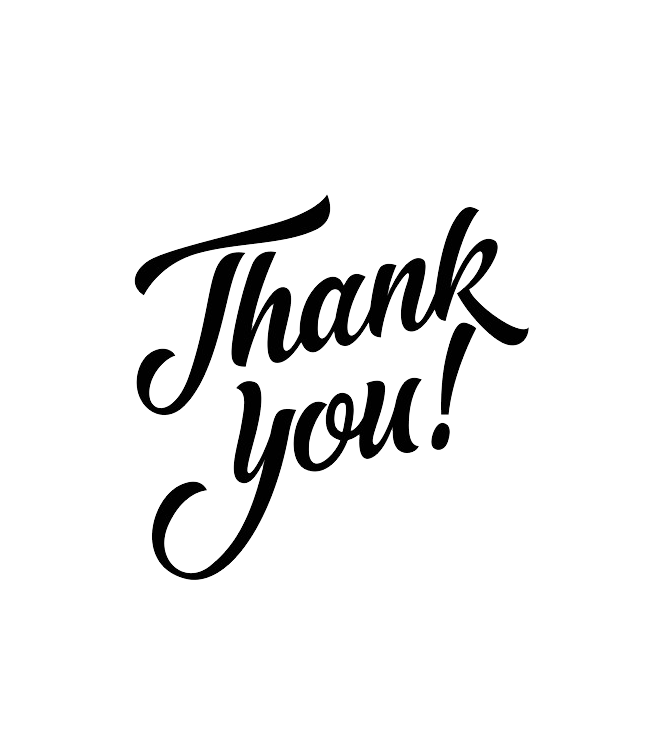 Thank You Calligraphy PNG Clipart