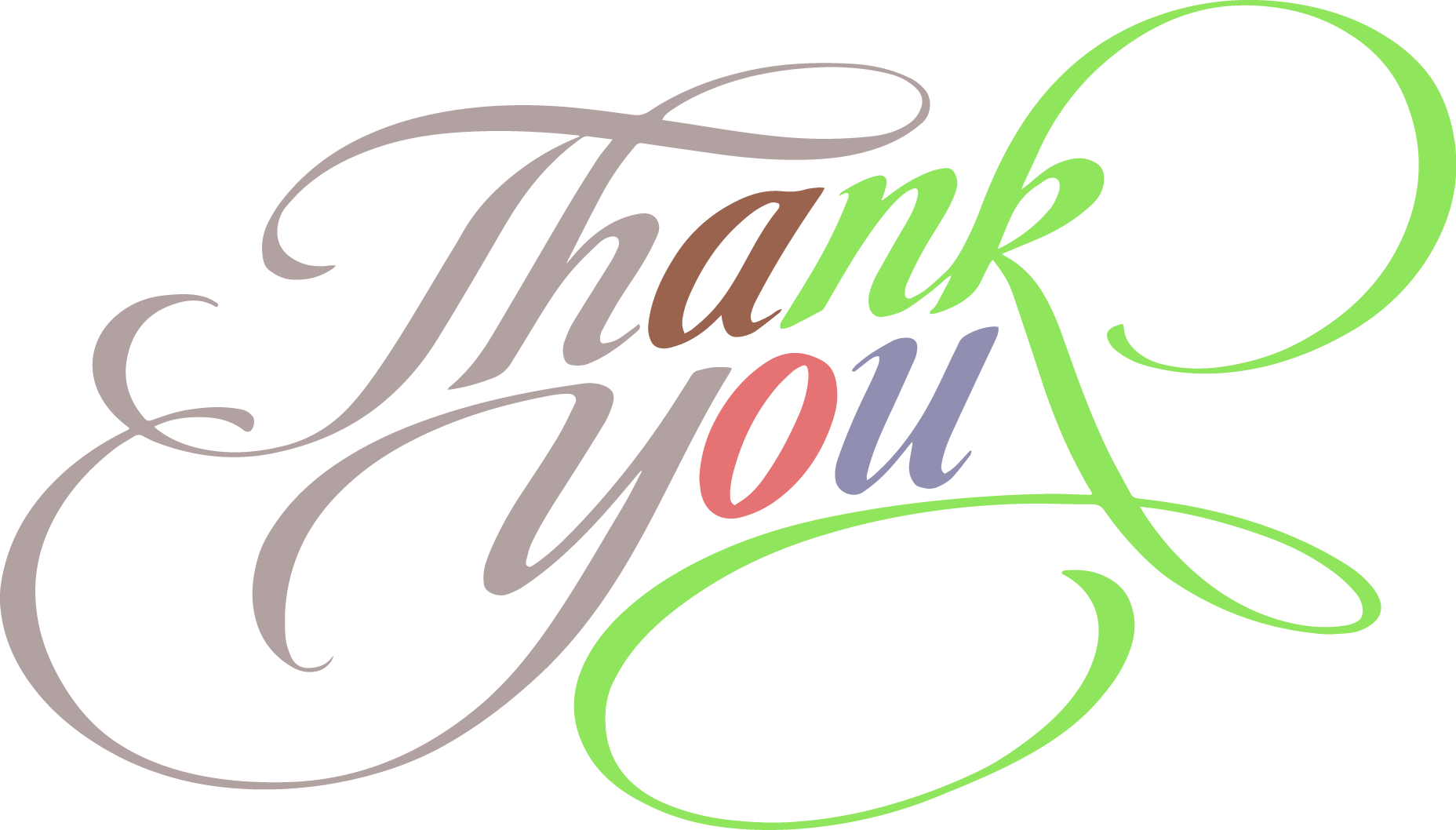 Thank You Calligraphy PNG Image
