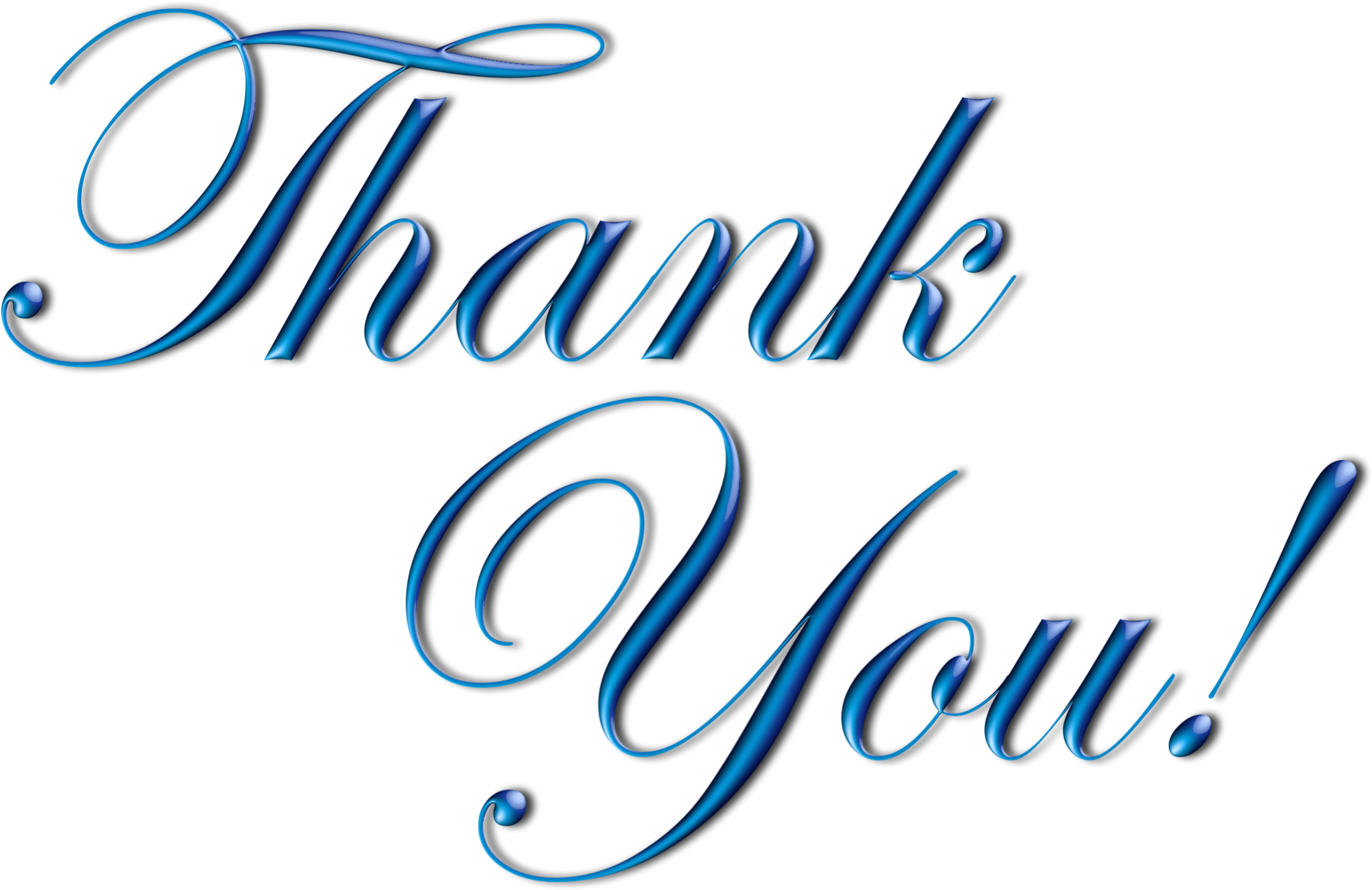 Thank You Calligraphy PNG Isolated HD