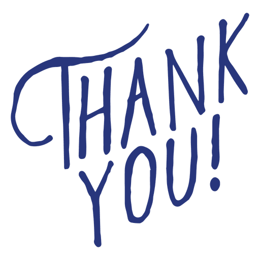 Thank You Calligraphy PNG Photo