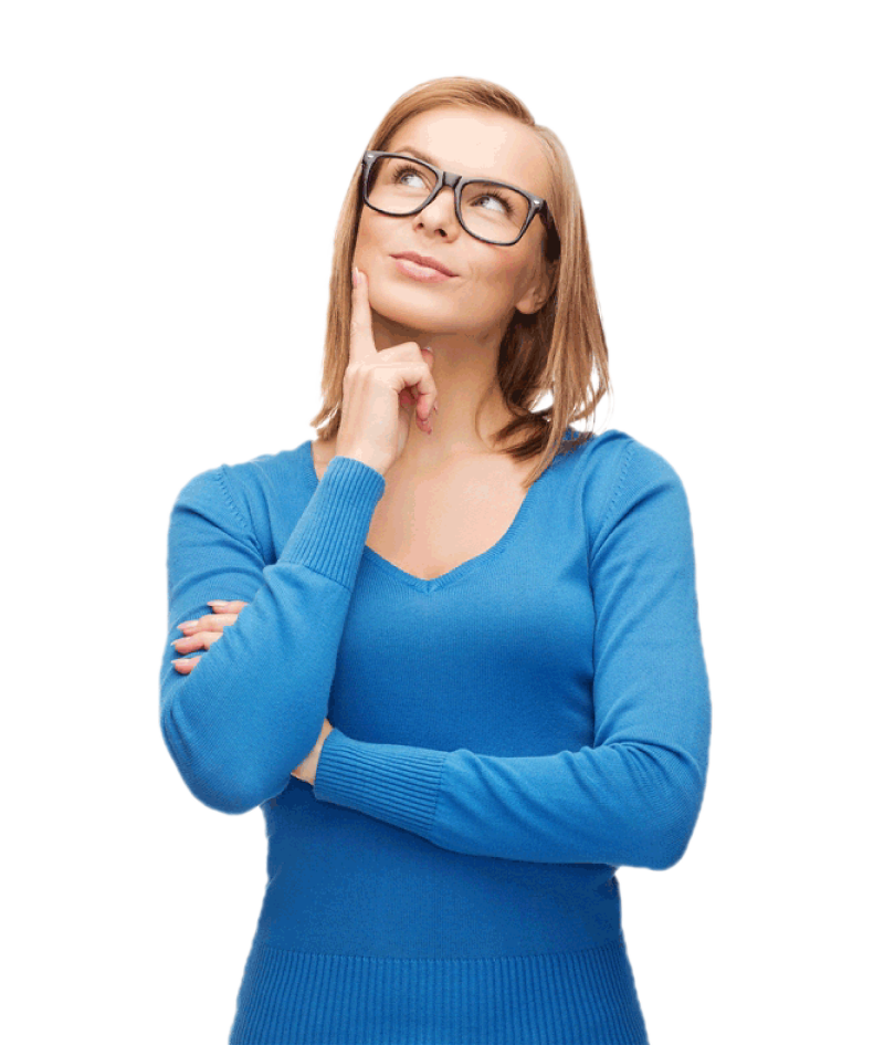 Thinking Girl PNG Picture