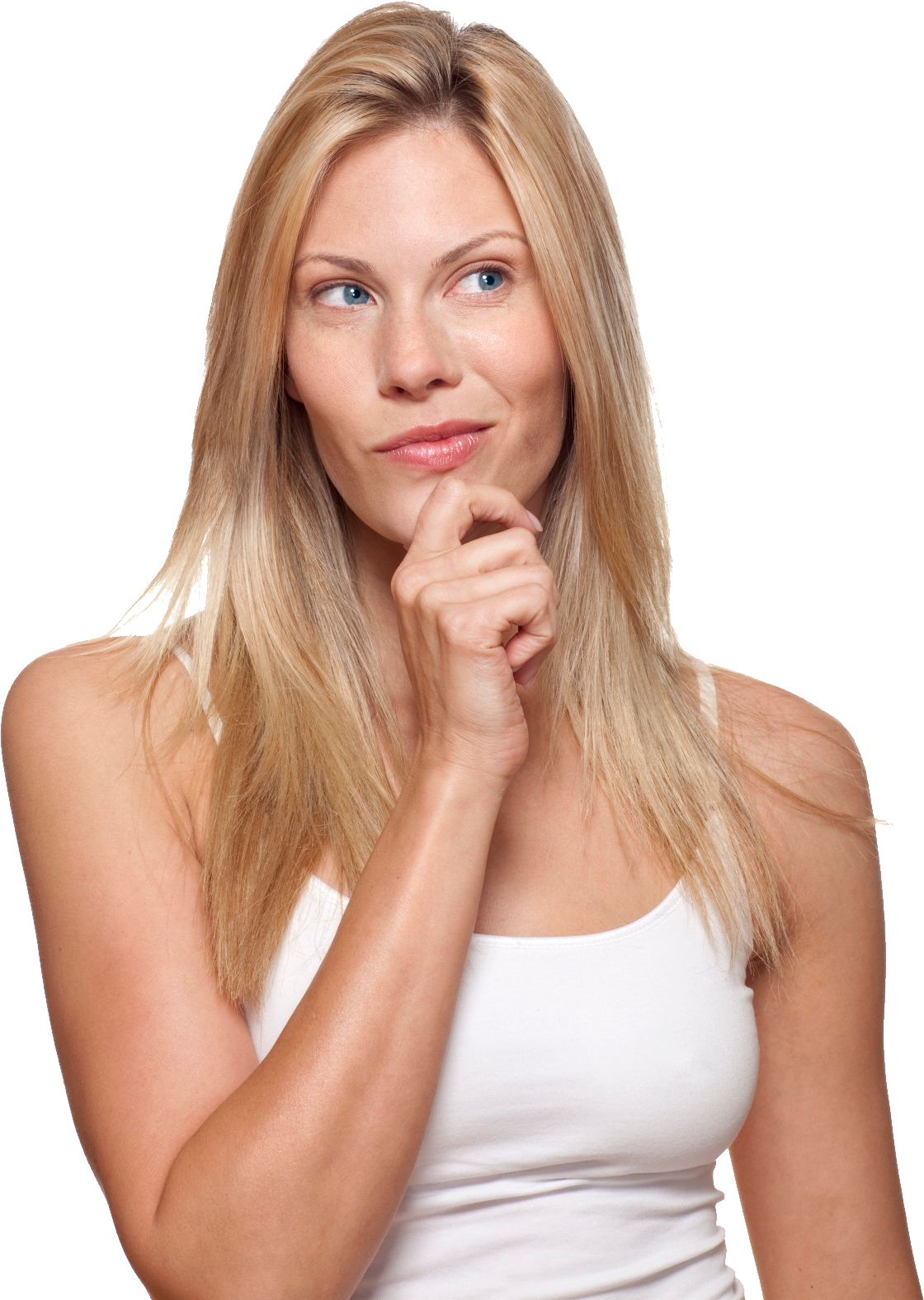 Thinking Girl Transparent PNG