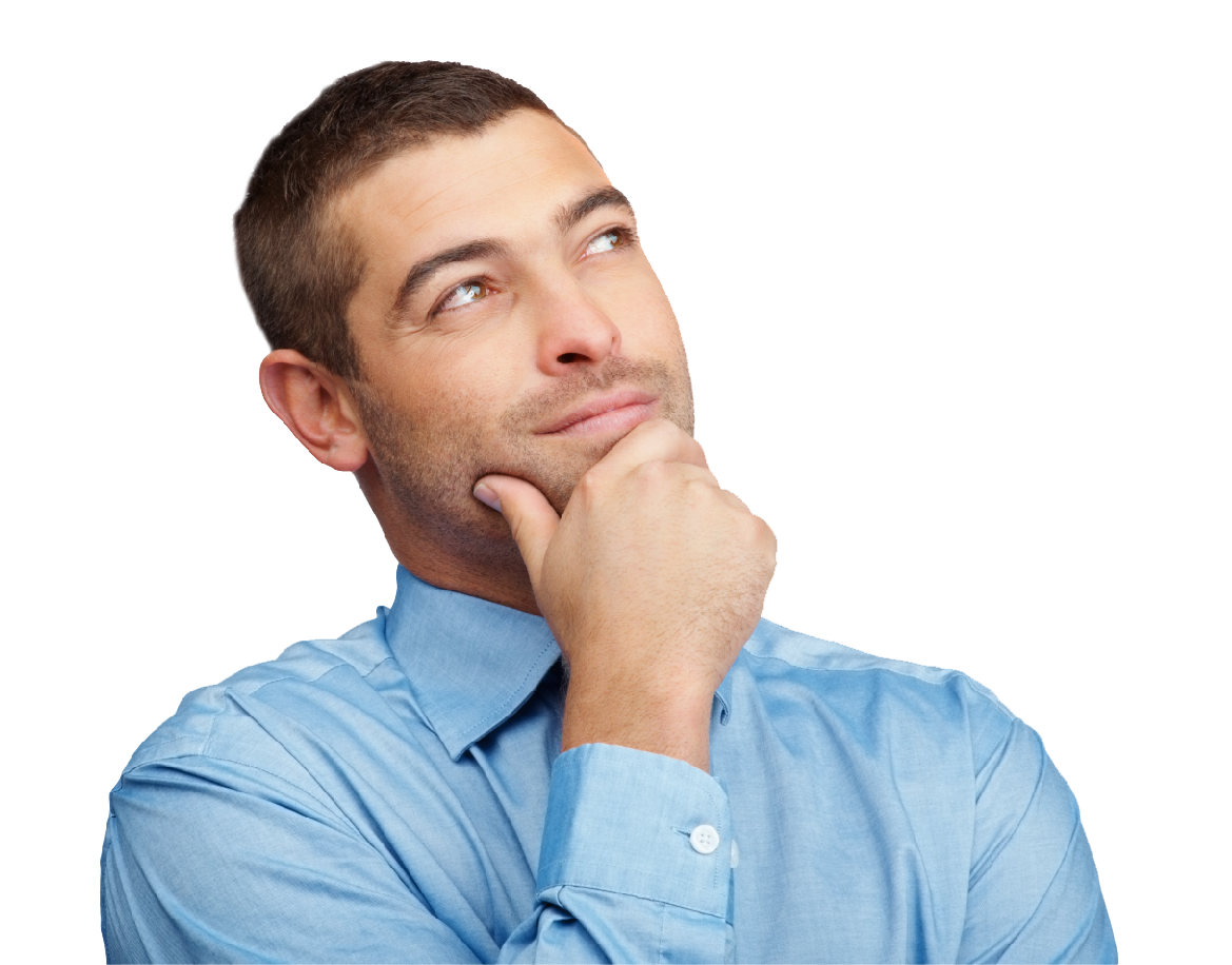 Thinking Man PNG Isolated Image