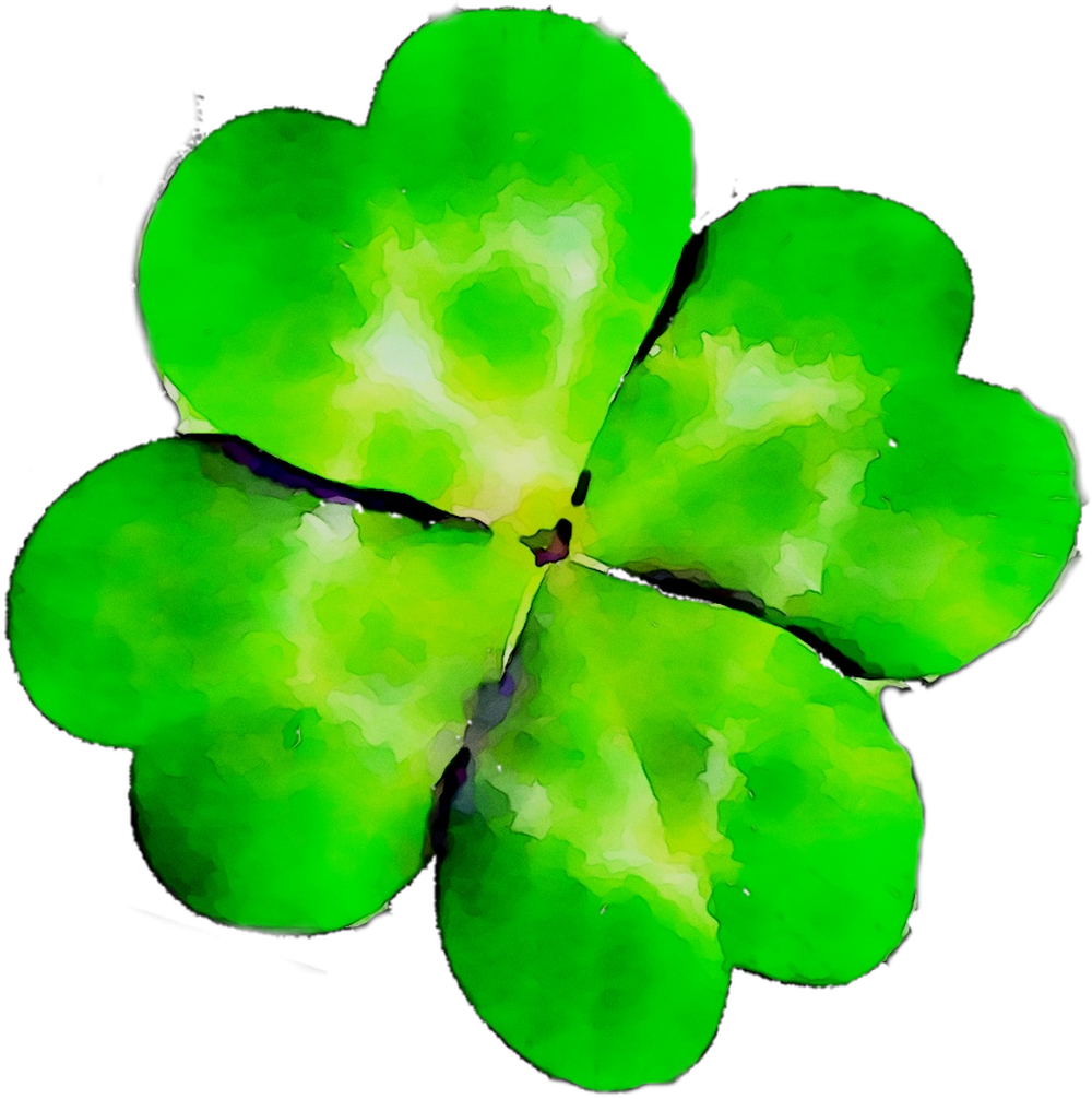 Watercolor Clover PNG Photo
