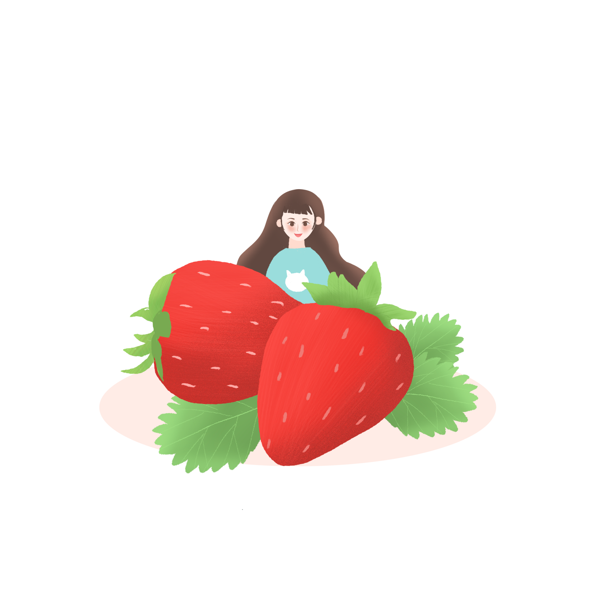 Aquarelle Strawberry PNG Isolated HD