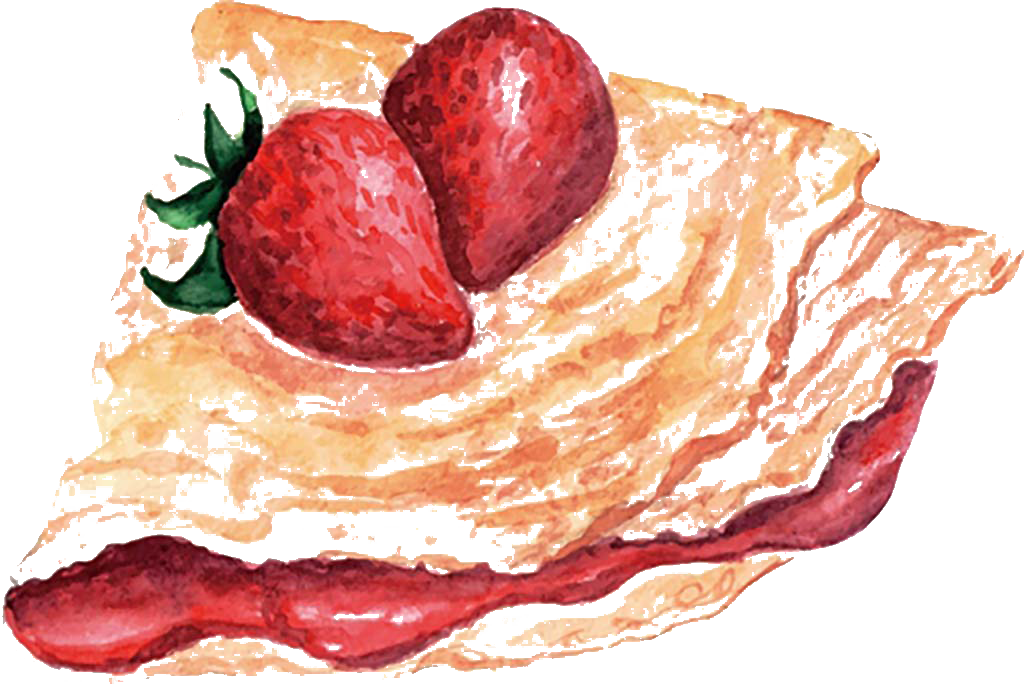 Watercolor Strawberry PNG Pic