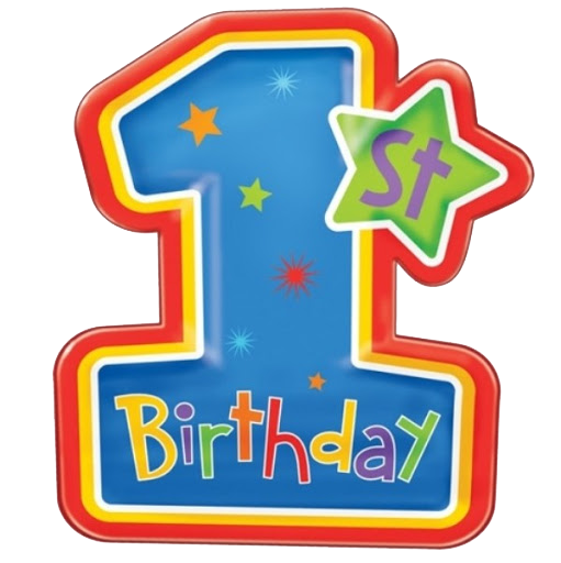 1st Birthday PNG Isolated Photo