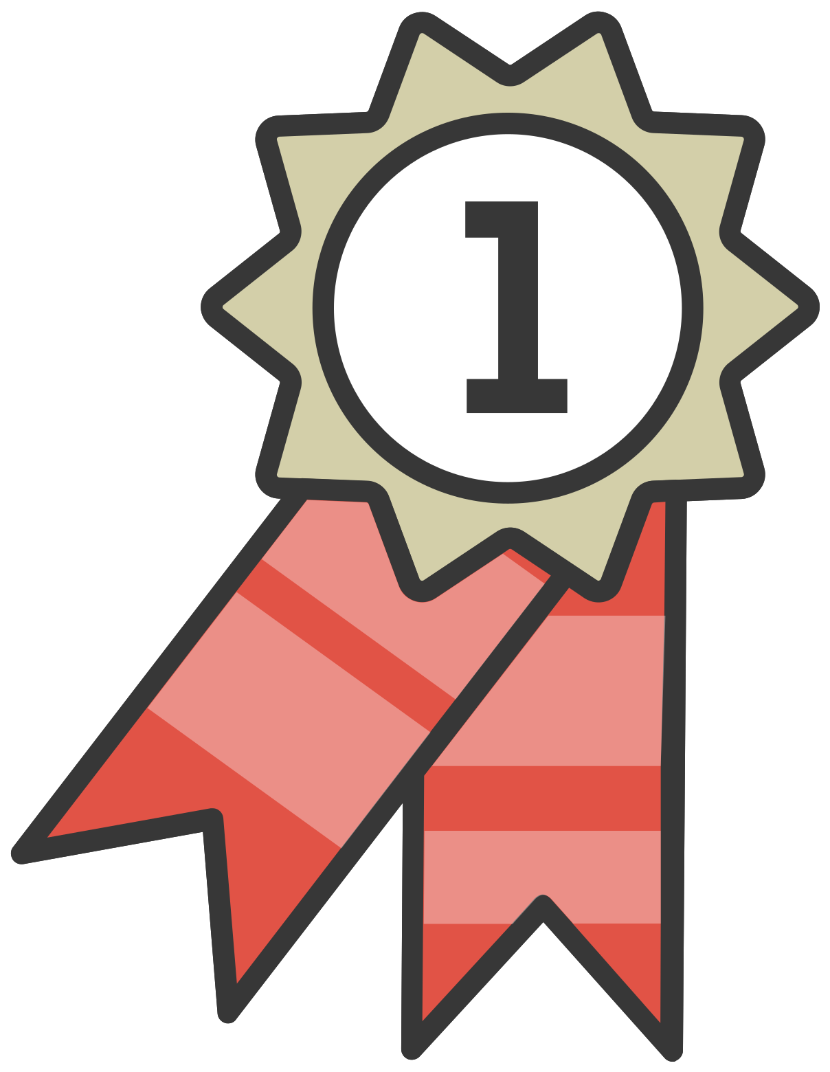 1st Place Ribbon PNG Isolated HD