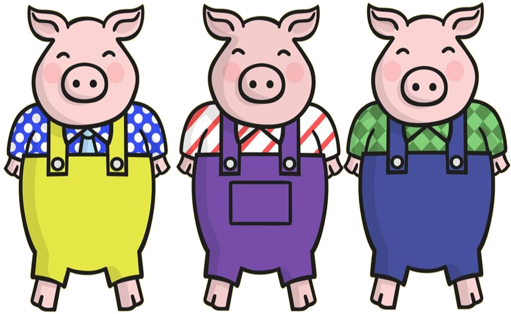 3 Little Pigs PNG Photo