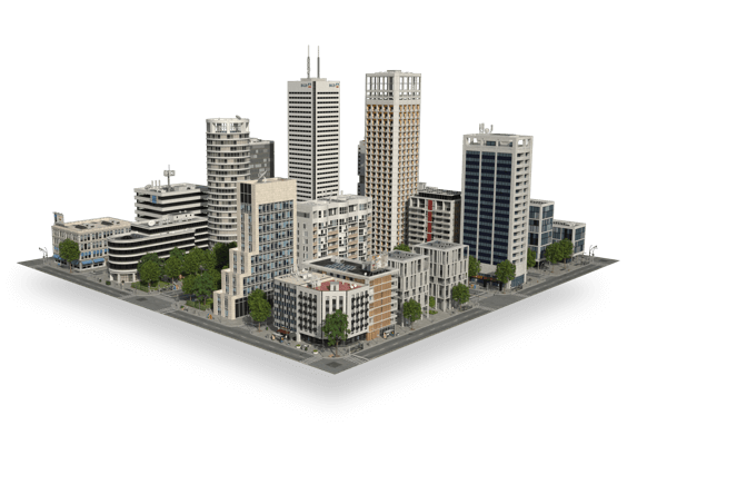 3D Building PNG Isolated Pic