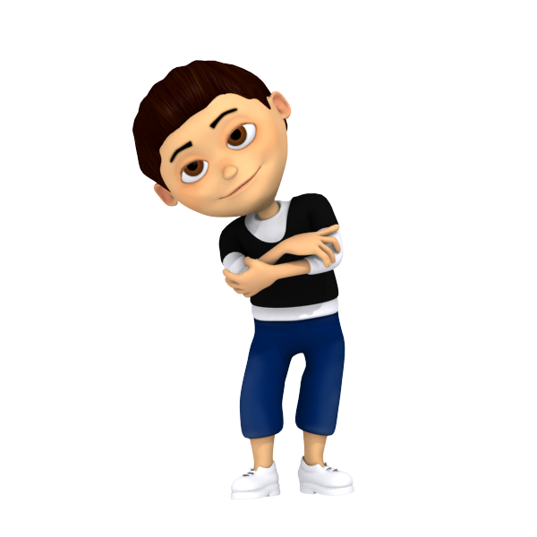 3D Cartoon Boy PNG Picture