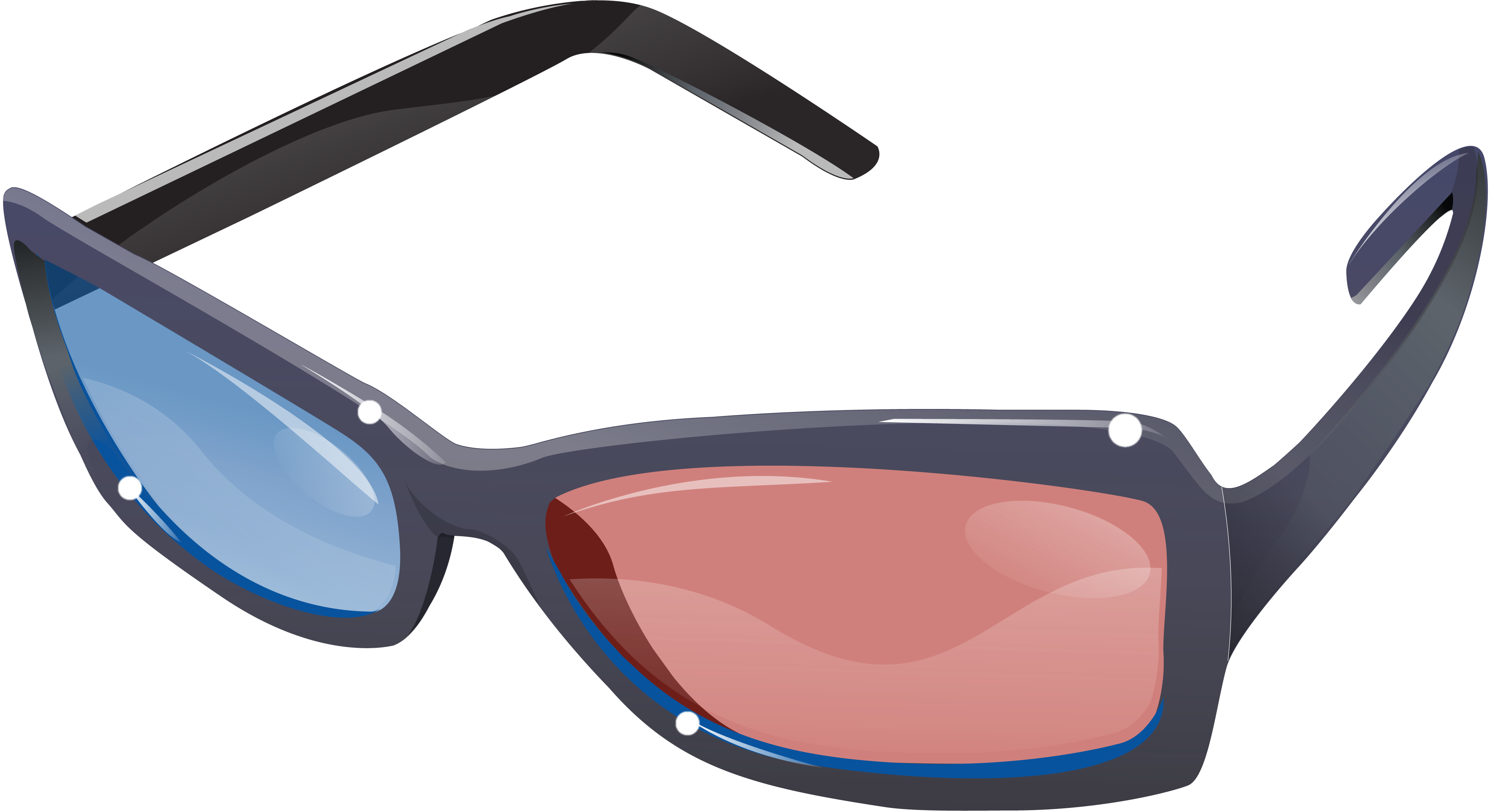 3D Film Glasses PNG Isolated Image