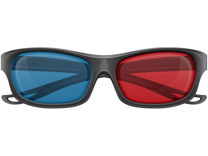 3D película óculos PNG foto
