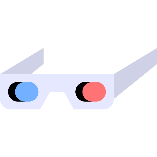 Arquivo isolado de PNG de óculos 3D
