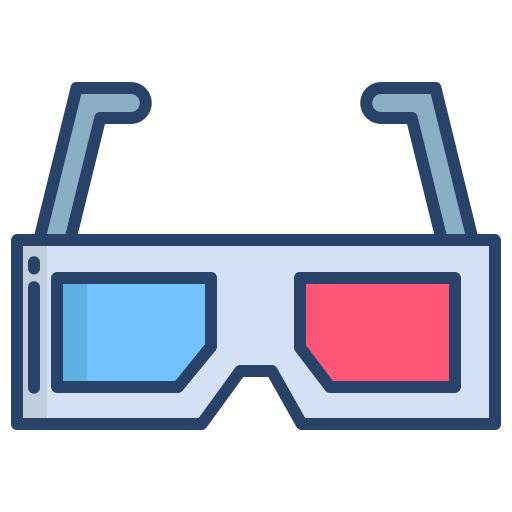 Óculos 3D PNG isolado HD