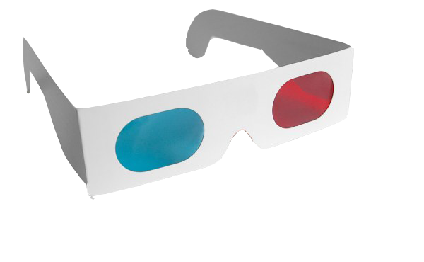 Foto isolata PNG di occhiali 3D