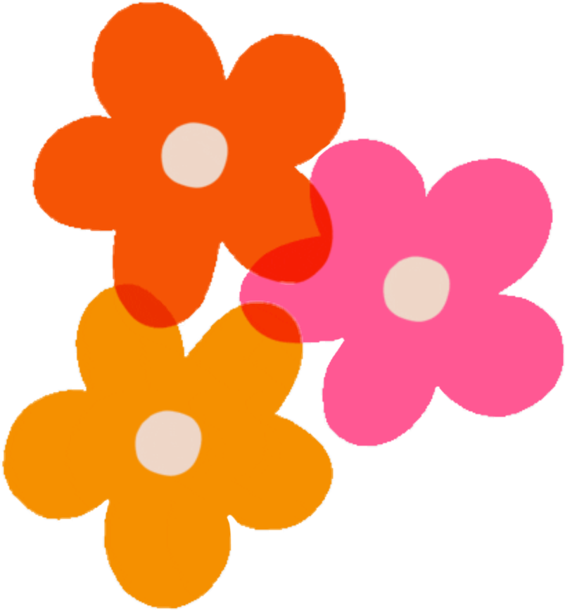 70s Retro Flower PNG Pic