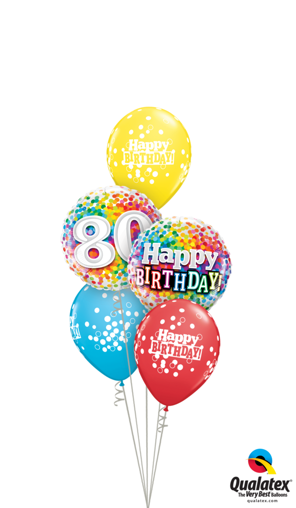 80th Birthday PNG Pic