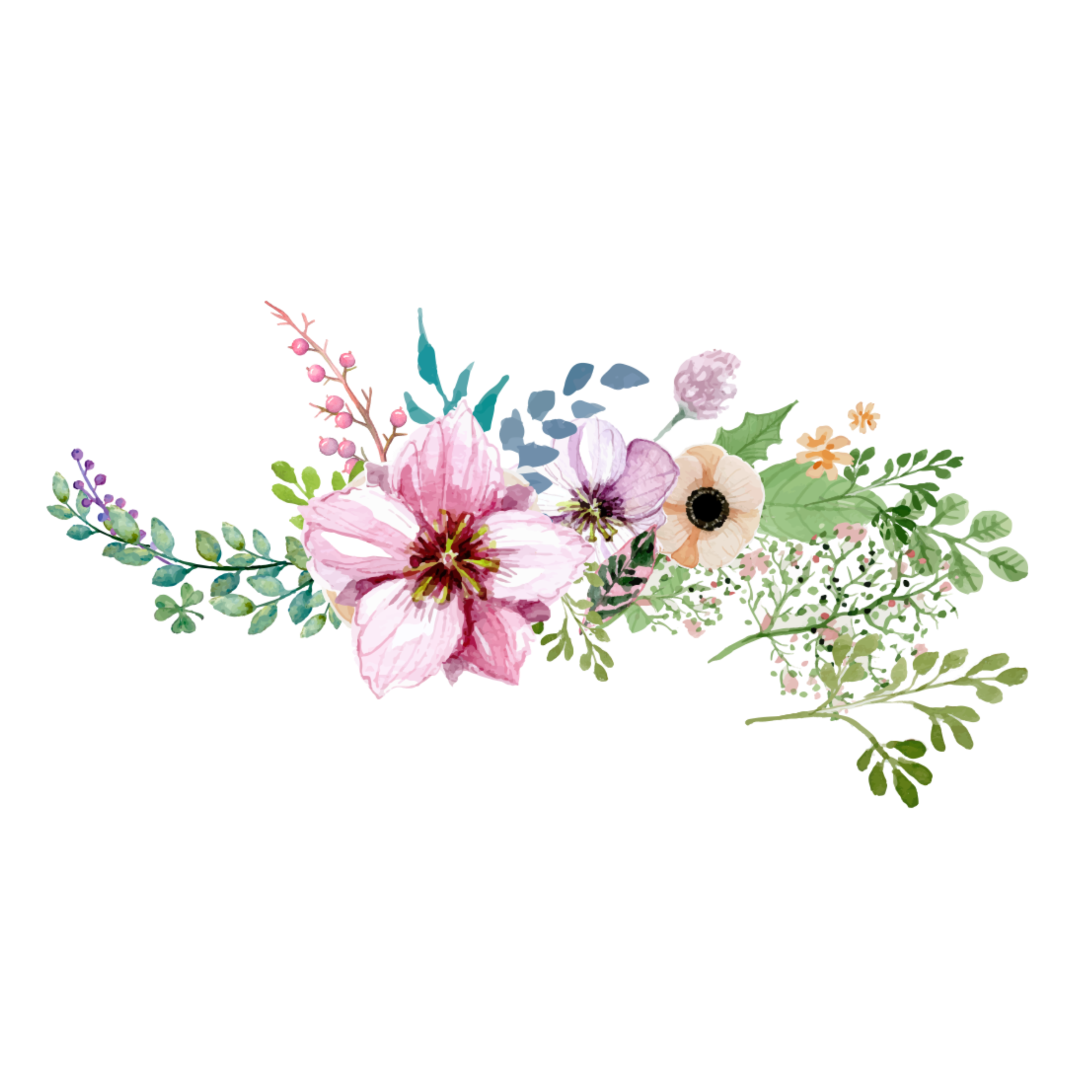 Flores estéticas PNG isolado hd