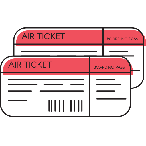Air Ticket Vector Transparent PNG
