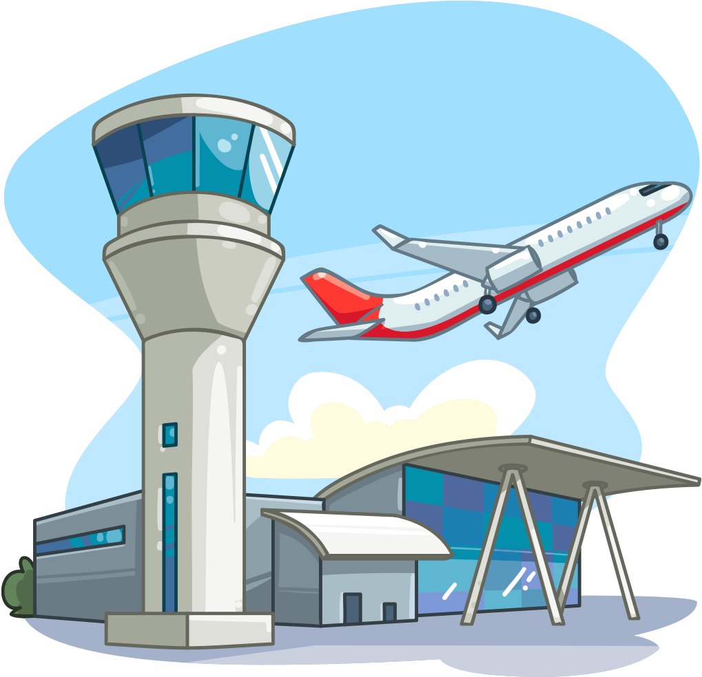 Luchthaven PNG geïsoleerd bestand