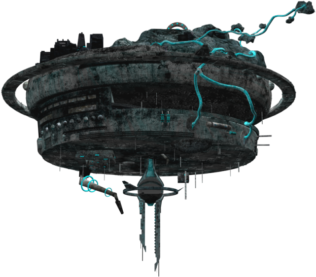 Alien Schiff PNG isoliert Bild